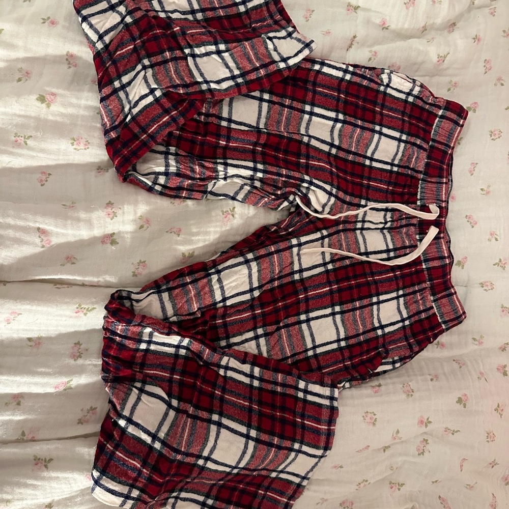Garage Red and White Plaid Pants